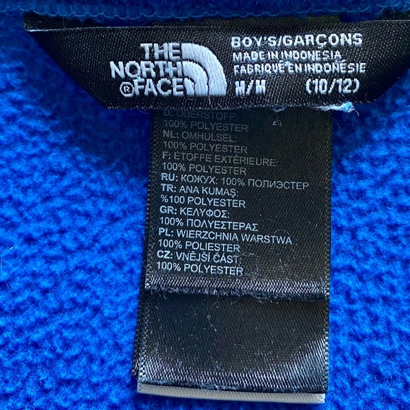 North Face Royal Blue Boys Size 10-12 Medium Zippered Jacket - Picture 6 of 8